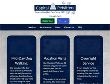 Tablet Screenshot of capitalpetsitters.com